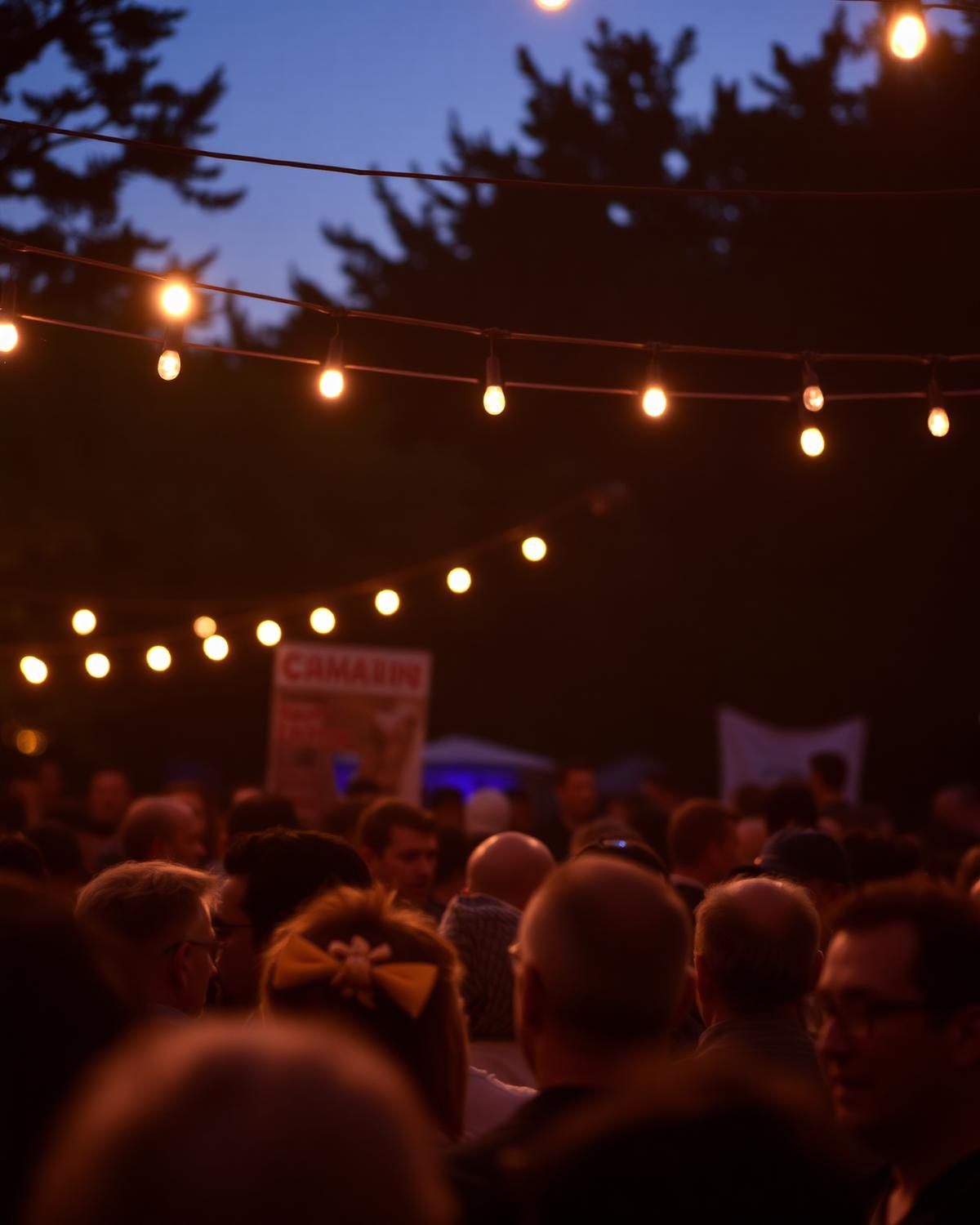 Público em concerto ao ar livre